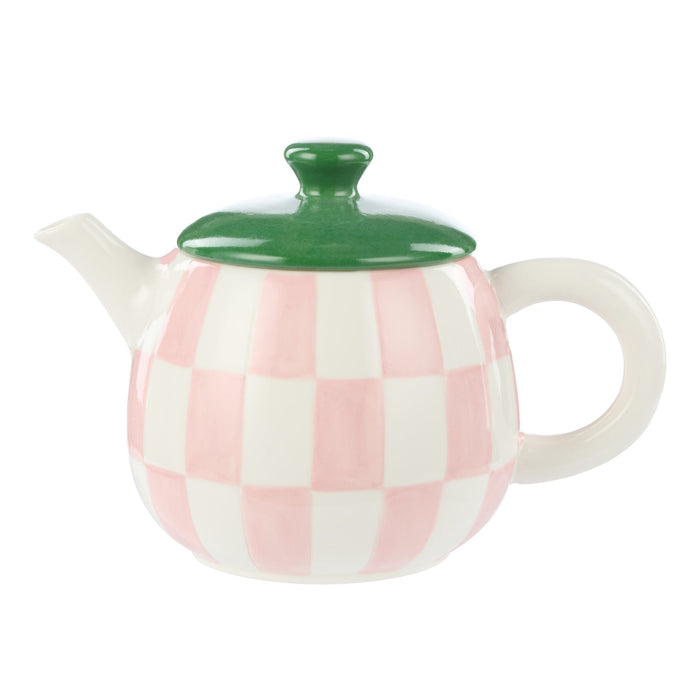 NSIMG-SHA256:56304624fe389bb734484611e7a94977f5178ab77ef9f427a617ff1f12cb45e3 · Isalbi Emporium Check Teapot 700ml Pink & Green