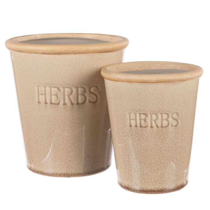 NSIMG-SHA256:b14370cb9e8ea2dc1952898a93bffb93219fc914cd24663cbe5083c8ce2c4fe2 · Isalbi Rogue Provence Herb Pot 2pcs Set Brown