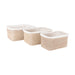 Isalbi Amalfi Arlow Collection Basket 3pcs Set Natural & White