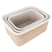 Isalbi Amalfi Arlow Collection Basket 3pcs Set Natural & White