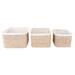 Isalbi Amalfi Arlow Collection Basket 3pcs Set Natural & White