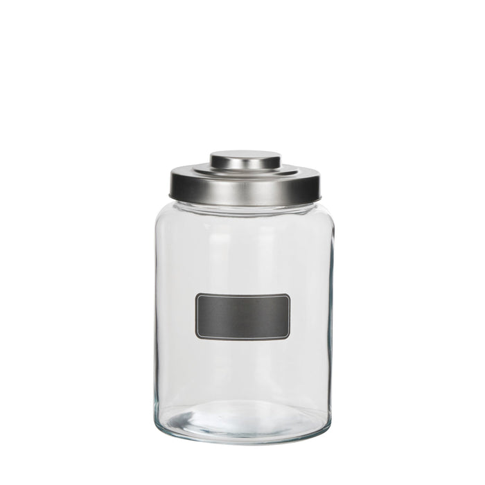 NSIMG-SHA256:bdd2fcb5b6721aec6a459efbab71344021f7083ca471fd87310eceef8be52df8 · Isalbi Davis & Waddell Heritage Storage Jar With Chalkboard Label - 3.5L Clear