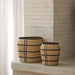 Isalbi Amalfi Trace Baskets 2pcs Set Natural & Black