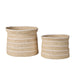 Isalbi Amalfi Linear Baskets 2pcs Set Natural & Green
