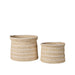 Isalbi Amalfi Linear Baskets 2pcs Set Natural & Green