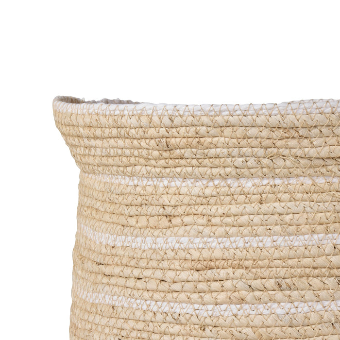 Isalbi Amalfi Linear Baskets 2pcs Set Natural & Green