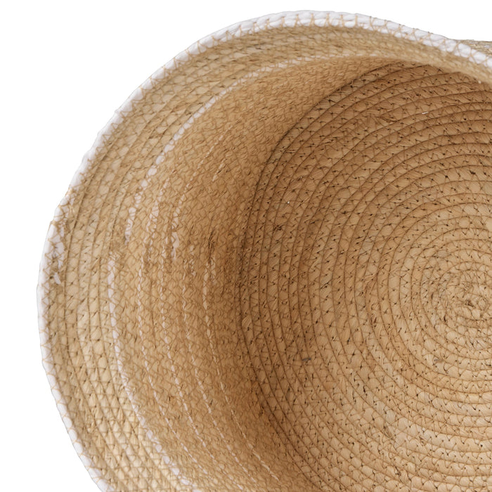 Isalbi Amalfi Linear Baskets 2pcs Set Natural & Green