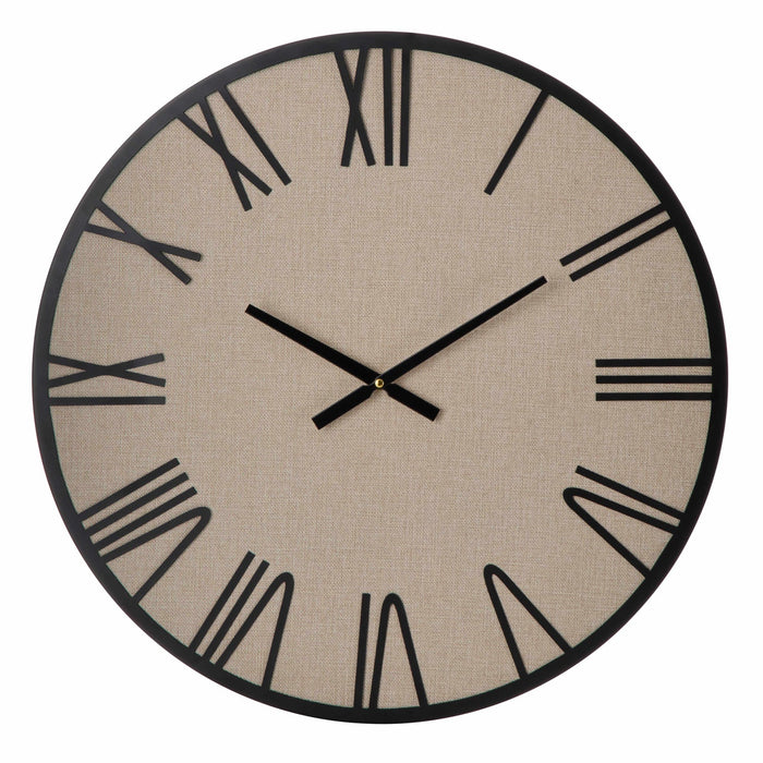 NSIMG-SHA256:8e718759b39881b0d4c46c515ca7b80d8a73ecb80ec332ed8d990ed19c18d35d · Isalbi Amalfi Cologne Wall Clock Black & Linen