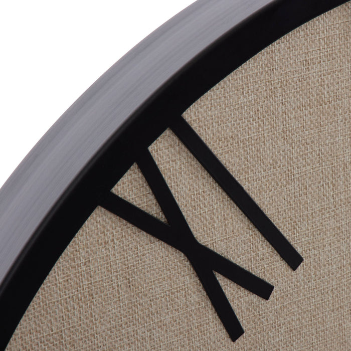 NSIMG-SHA256:4bfd8788397e96ff51899e9477b6326f5edafa6a20efd07d048afa9ddc69e36b · Isalbi Amalfi Cologne Wall Clock Black & Linen
