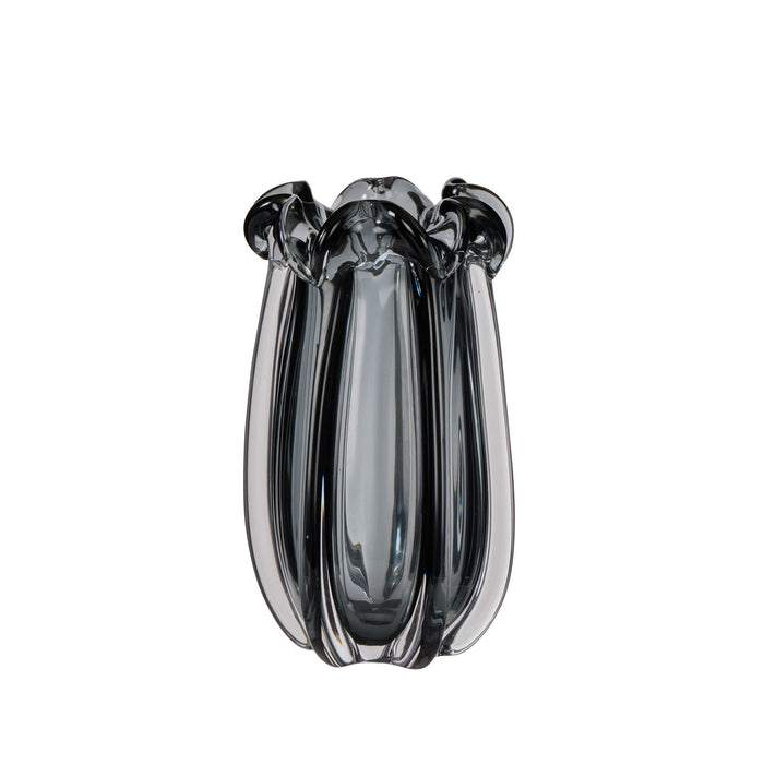 NSIMG-SHA256:641e995e31c332d92afb3ccba726e381d80f23d82ef6053117e9565076acb5f7 · Isalbi Amalfi Wavy Glass Vase Grey