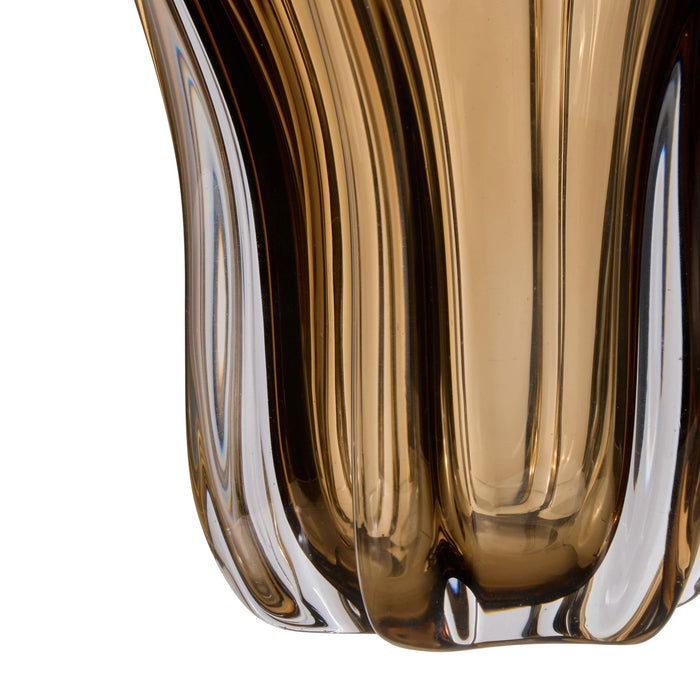 NSIMG-SHA256:5b5798117534fce829fc149c3d7286fcee91a28bc5a1d6c59bc8dfff272dcfc1 · Isalbi Amalfi Wavy Glass Vase Amber