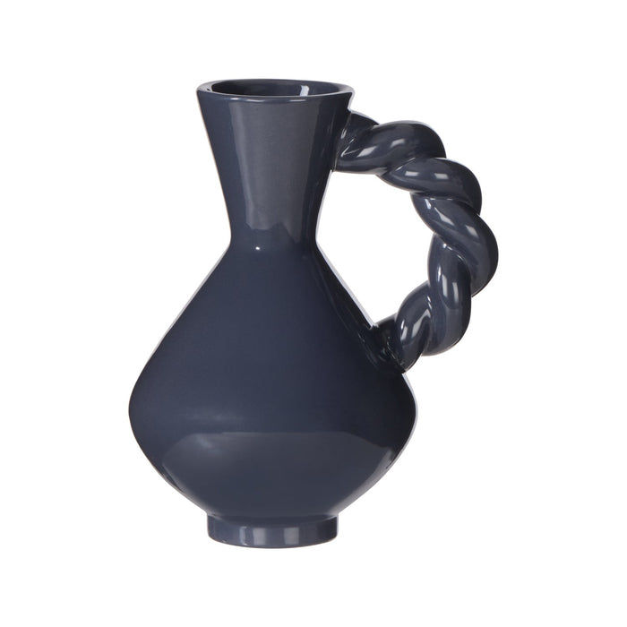 NSIMG-SHA256:4946c1fbcb3e2f1ddc2ab4275a2b0b66c7b2ca6782f5c9981d75de89325087ef · Isalbi Emporium Arlo Twist Vase Medium Navy Blue