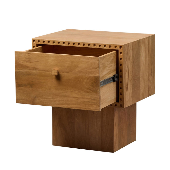 NSIMG-SHA256:98da194e838acbca071aa75afd60d8e45146205283d1cbe228fd1af60fe7d237 · Isalbi Amalfi Vero Bedroom Side Table Honey Oak