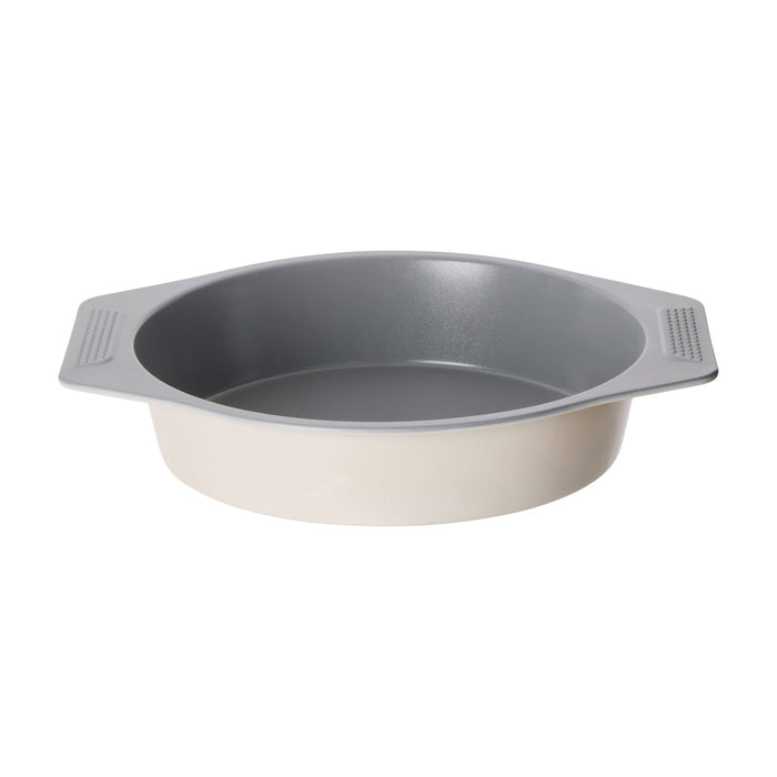 NSIMG-SHA256:a24c1ade3ec1e6ff973162bc680da484dd734c73d12272b79fbeca1a5a51bf9d · Isalbi Davis & Waddell Ceramic Non-Stick Round Baking Pan Cream