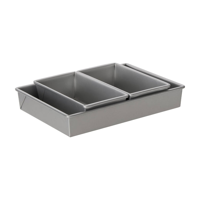 NSIMG-SHA256:bd3595933b9dc68101fabdcb7949da54acd03eba5e7ff9908364014b31ffa890 · Isalbi Davis & Waddell Non-Stick Rectangle Loaf Tray 3pcs Set Cream