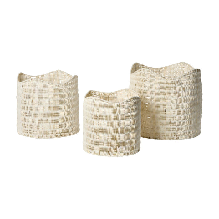 Isalbi Amalfi Bronte Basket 3pcs Set White