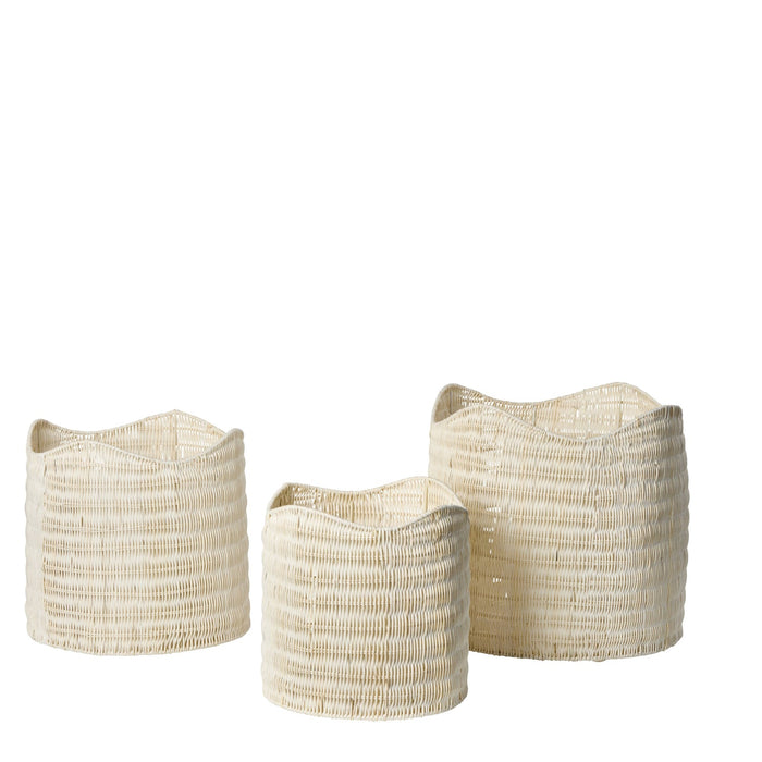 Isalbi Amalfi Bronte Basket 3pcs Set White