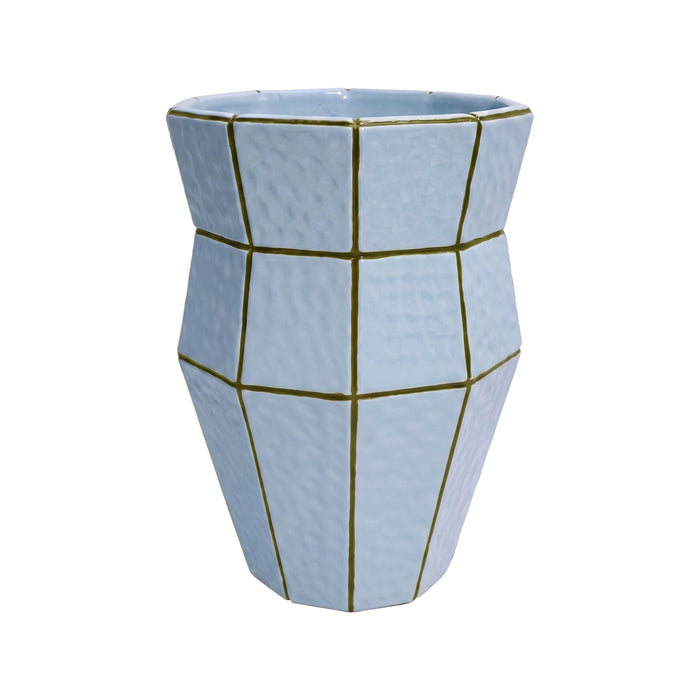 NSIMG-SHA256:3fc1bc316dedde1d1d1156dee13f61d55c28c44146ca77323e798675023ff964 · Isalbi Emporium Sadie Tile Collection Vase Blue & Deep Green