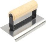 Goldblatt 6in.x 3in. Stainless Steel Edger -1/4in. Radius, 3/8in. Lip & 6In. X 3In. Hand Edger - 3/8In Radius, 1/2In Lip