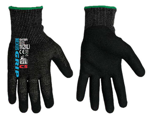 Nexus GRIP G418R Gloves - Sandy Nitrile Foam Coating, Cut Level E, S-2XL