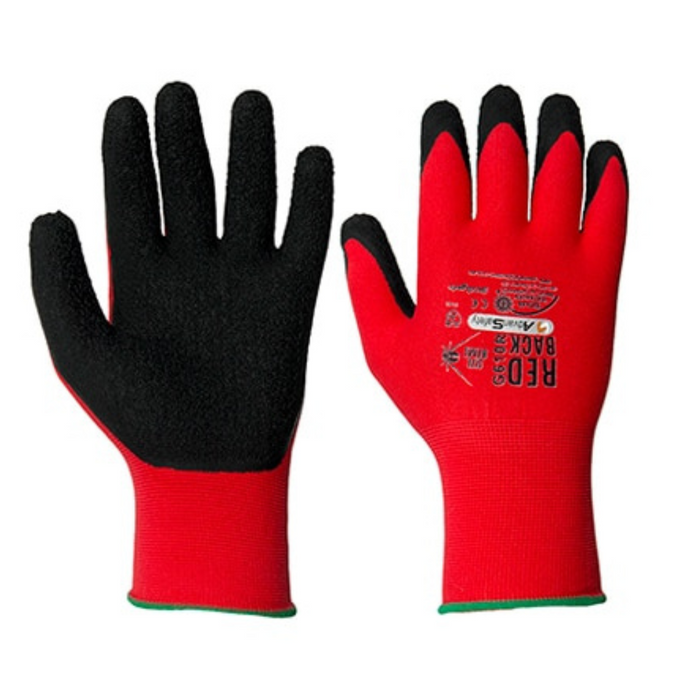 Redbacks Latex Coated Gloves G610R - Superior Protection with 100% Nylon Shell