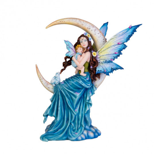 Moon Fairy with Child Figurine