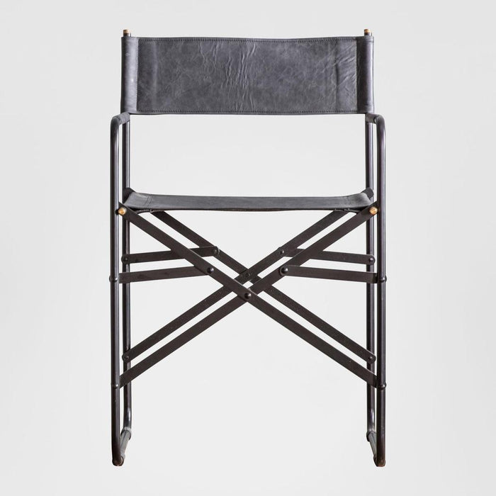 Jodhpur Black Leather ArmChair