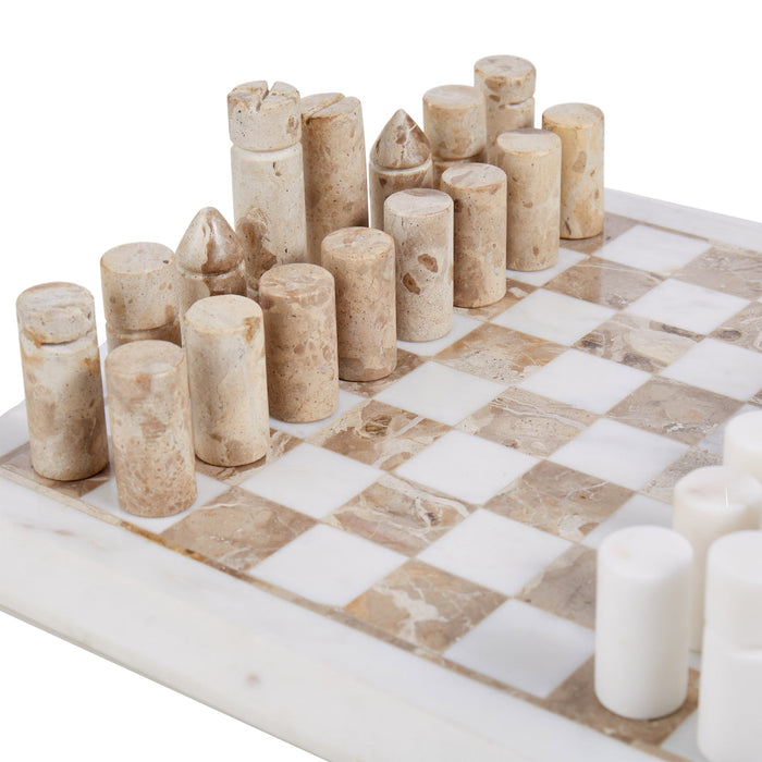 NSIMG-SHA256:85e053428244513bc33fadfc9eeb8c1d17d095e51257c150ff6f9f22533f347f · Isalbi Grand Designs Marble Inlay Chess Set White & Brown