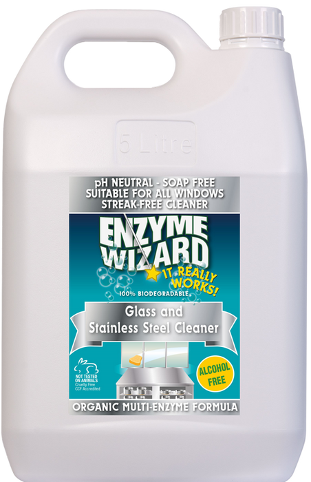 Enzyme Wizard Glass & Stainless Steel Cleaner – 5 L