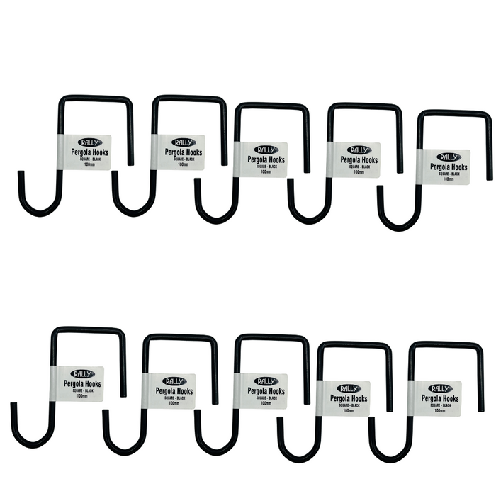 Rally Pergola Hooks for Hanging Decor - Galvanised/Powder Coated, Various Shapes