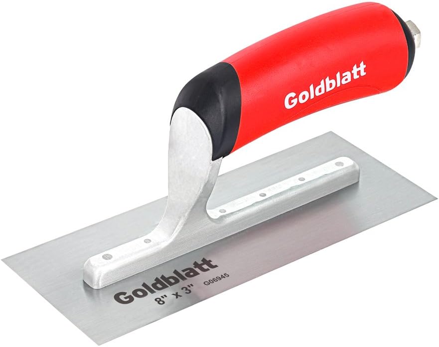 Goldblatt Pro Finishing Trowel Soft Handle - 20In.x4In., 18Inx4In, 16Inx4In, 14Inx4In, 12Inx4In