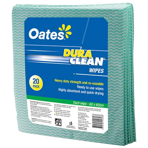 Oates HW-060-B Durawipe Sheets Blue, Green 20pk