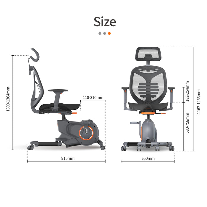 Pre-Sale Flexispot F216DBU Movable Cycling Height & Angle Adjustable Ergonomic Fitness Lifting Exercise Bike Chair for Home Office Metal