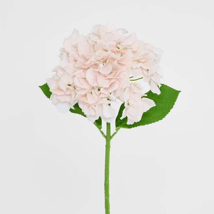 Hydrangea Stem Soft Touch 50cm White Pink