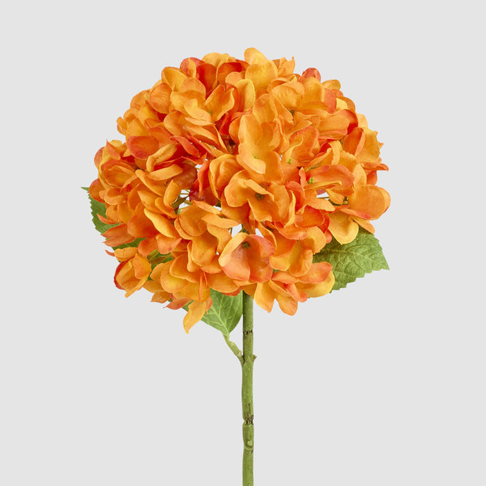 Hydrangea Flower Stem 48cm Orange 6 pcs