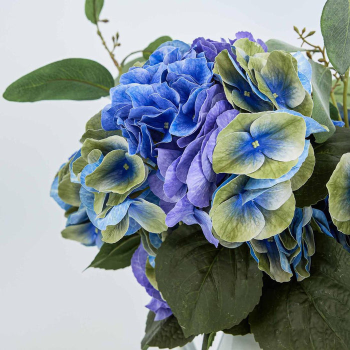 Hydrangea Real Touch Stem 64cm Blue