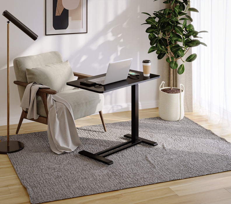 FlexiSpot H7 Overbed Table with Pneumatic Lift | Height Adjustable Rolling Desk for Bed, Couch or Recliner 🪑📚