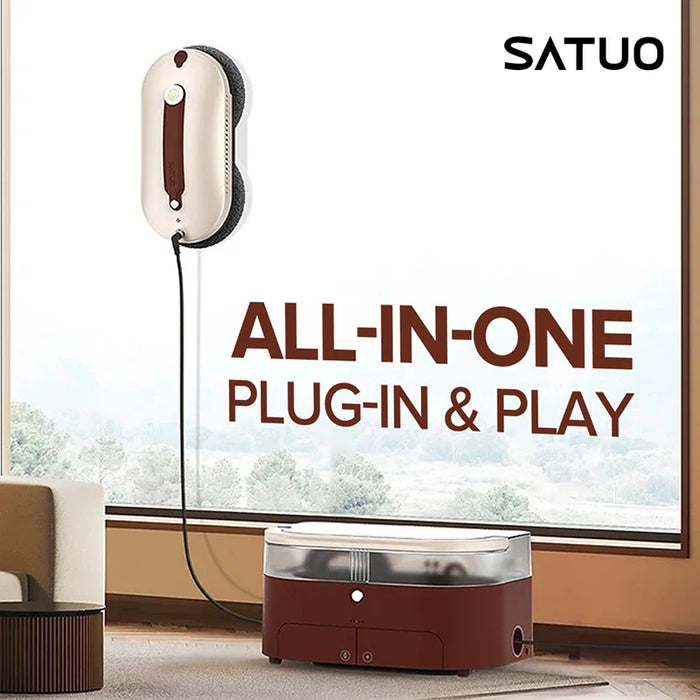 SATUO Robotic APP+Remote Control Automatic Smart High speed window cleaning robot Electric window cleaner