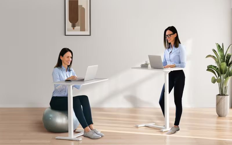 FlexiSpot H7 Overbed Table with Pneumatic Lift | Height Adjustable Rolling Desk for Bed, Couch or Recliner 🪑📚