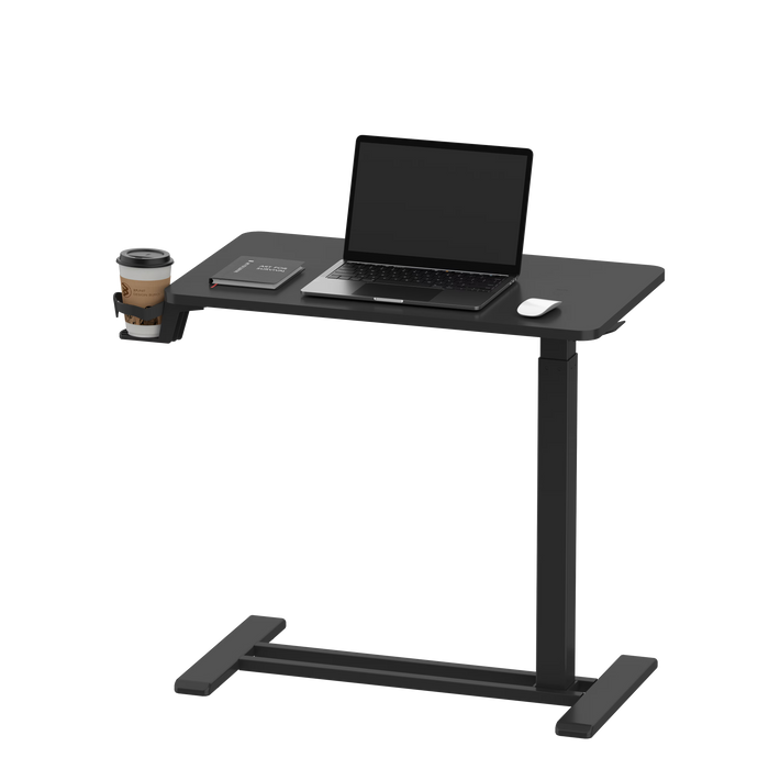 FlexiSpot H7 Overbed Table with Pneumatic Lift | Height Adjustable Rolling Desk for Bed, Couch or Recliner 🪑📚