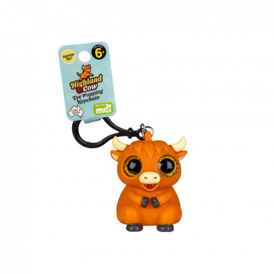 Highland Cow Eye Popping Keychain