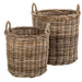 Isalbi Amalfi Aubusson Baskets 2pcs Set Kubu Grey