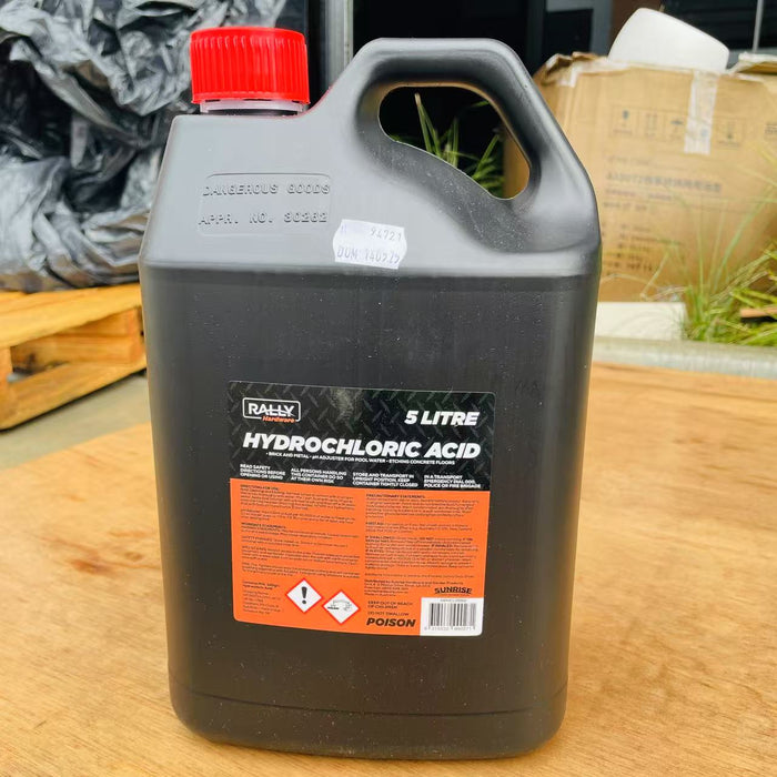 Multi-Purpose Hydrochloric Acid Solution - Masonry, Metal Cleaning & Pool pH Control - Available in Various Sizes