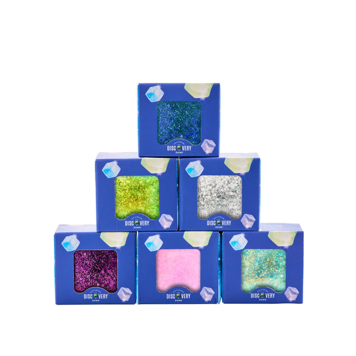 NSIMG-SHA256:b8a566cb632904d2aed93887a9076defcc728c207e661b228c2a1722fad8fc62 · Isalbi Discovery Zone Sparkly Squish Cube - Jumbo 6 Assorted
