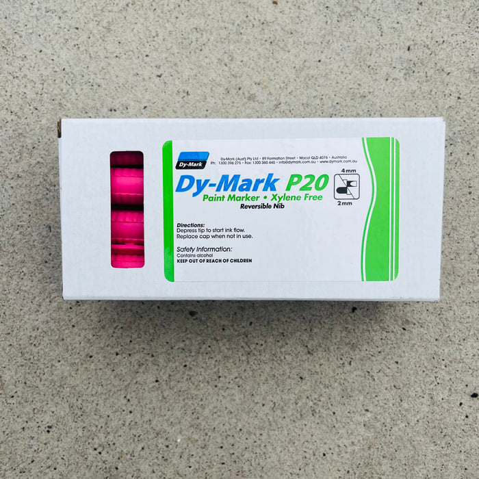 Dy-Mark P20 Paint Marker Reversible Bullet/Chisel Tip  (Box of 12)