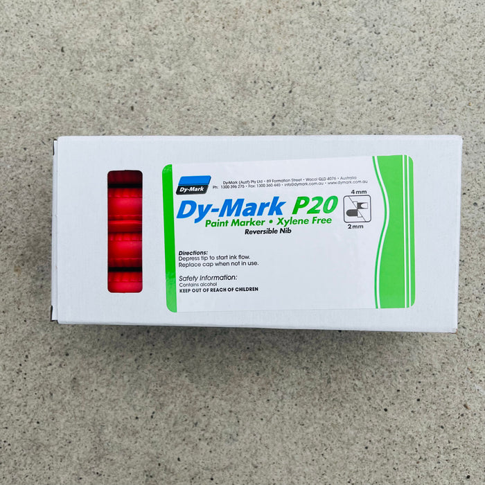 Dy-Mark P20 Paint Marker Reversible Bullet/Chisel Tip  (Box of 12)