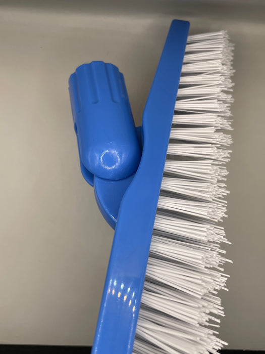 Oates B-BY0556B Hyg Grade Grout SCRUBBING Brush, Blue, STIFF CHISELLED BRISTLES WITH SWIVEL HEAD