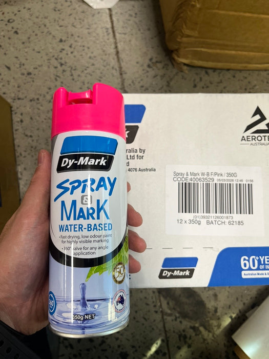Dy-Mark Aerosol Markers  Spray & Mark® Water Based 350g (Carton of 12)