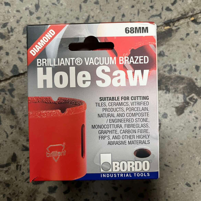 Bordo 7084 Brilliant Diamond Hole Saw, 10mm-128mm- Vacuum Brazed for Durability, Ideal for Tile & Stone