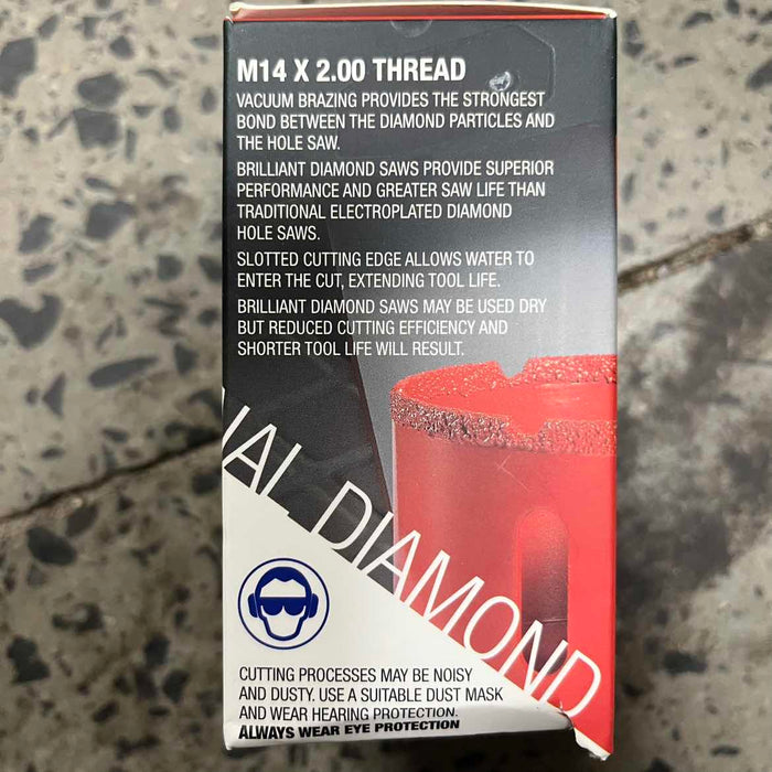 Bordo 7084 Brilliant Diamond Hole Saw, 10mm-128mm- Vacuum Brazed for Durability, Ideal for Tile & Stone